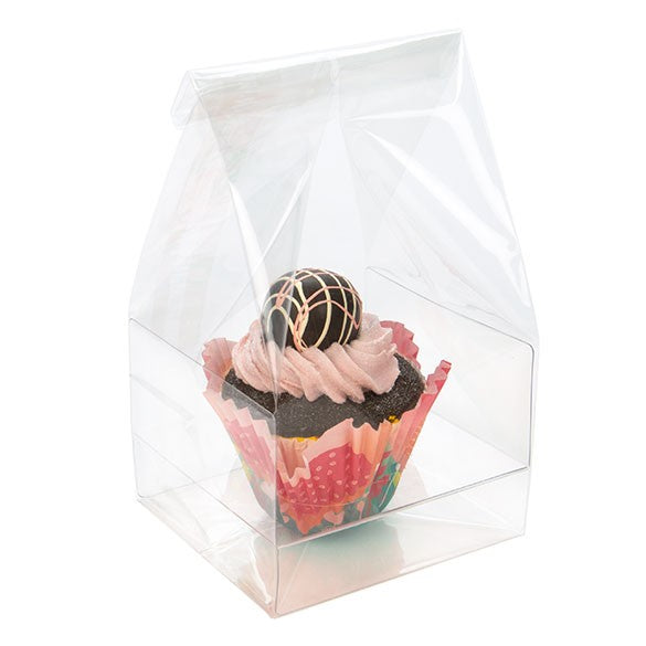 Cupcakepåsar för singlar med pappersbotten 10,2x10,2x22,9cm (100 st) [CBG4XL]