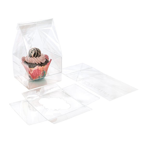 Cupcakepåsar för singlar med pappersbotten 10,2x10,2x22,9cm (100 st) [CBG4XL]