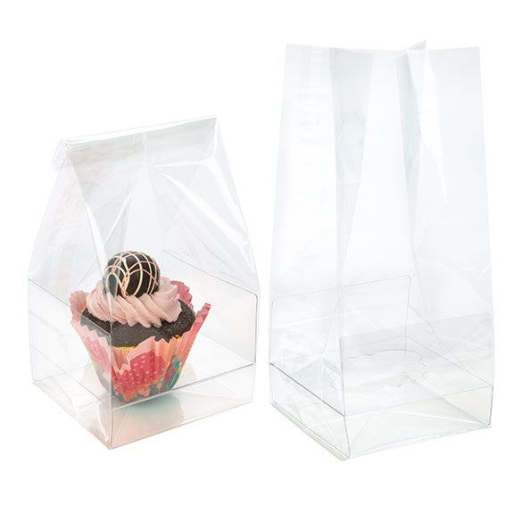 Cupcakepåsar för singlar med pappersbotten 10,2x10,2x22,9cm (100 st) [CBG4XL]