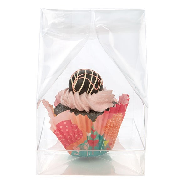 Cupcakepåsar för singlar med pappersbotten 10,2x10,2x22,9cm (100 st) [CBG4XL]