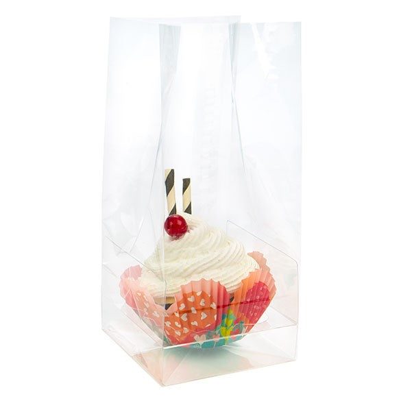 Cupcakepåsar för mini-dubbar med pappersbotten 12,7x5,7x12,7cm (100 st) [CBG9]