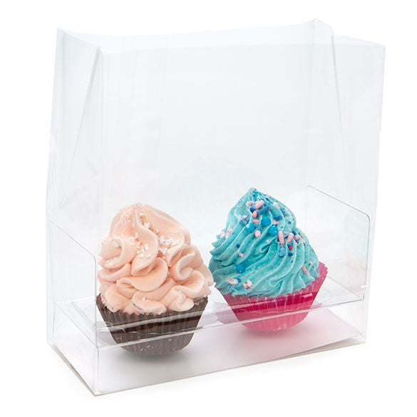 Cupcakepåsar för mini-dubbar med pappersbotten 12,7x5,7x12,7cm (100 st) [CBG9]