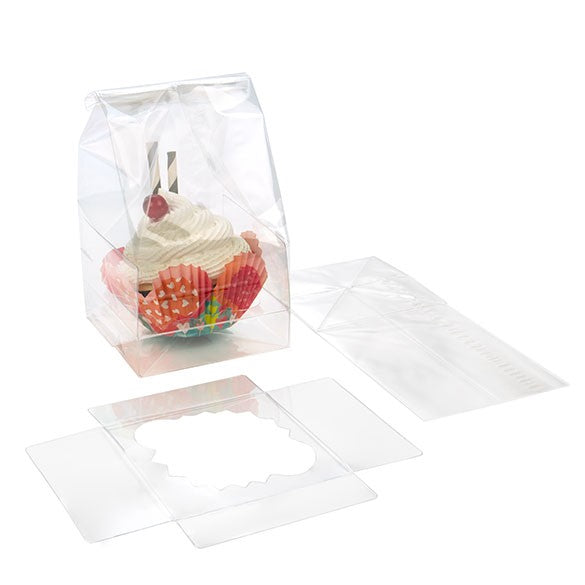 Cupcakepåsar för mini-dubbar med pappersbotten 12,7x5,7x12,7cm (100 st) [CBG9]