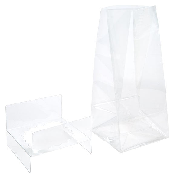 Cupcakepåsar för mini-dubbar med pappersbotten 12,7x5,7x12,7cm (100 st) [CBG9]