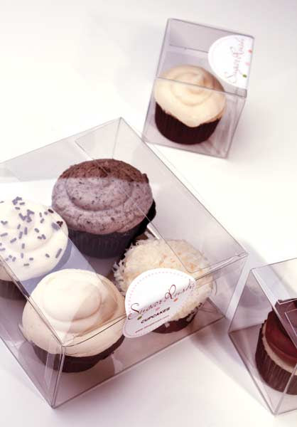 Cupcake lådor för dubbler 17,8x10,2x10,2cm (100 st) [CBS174]