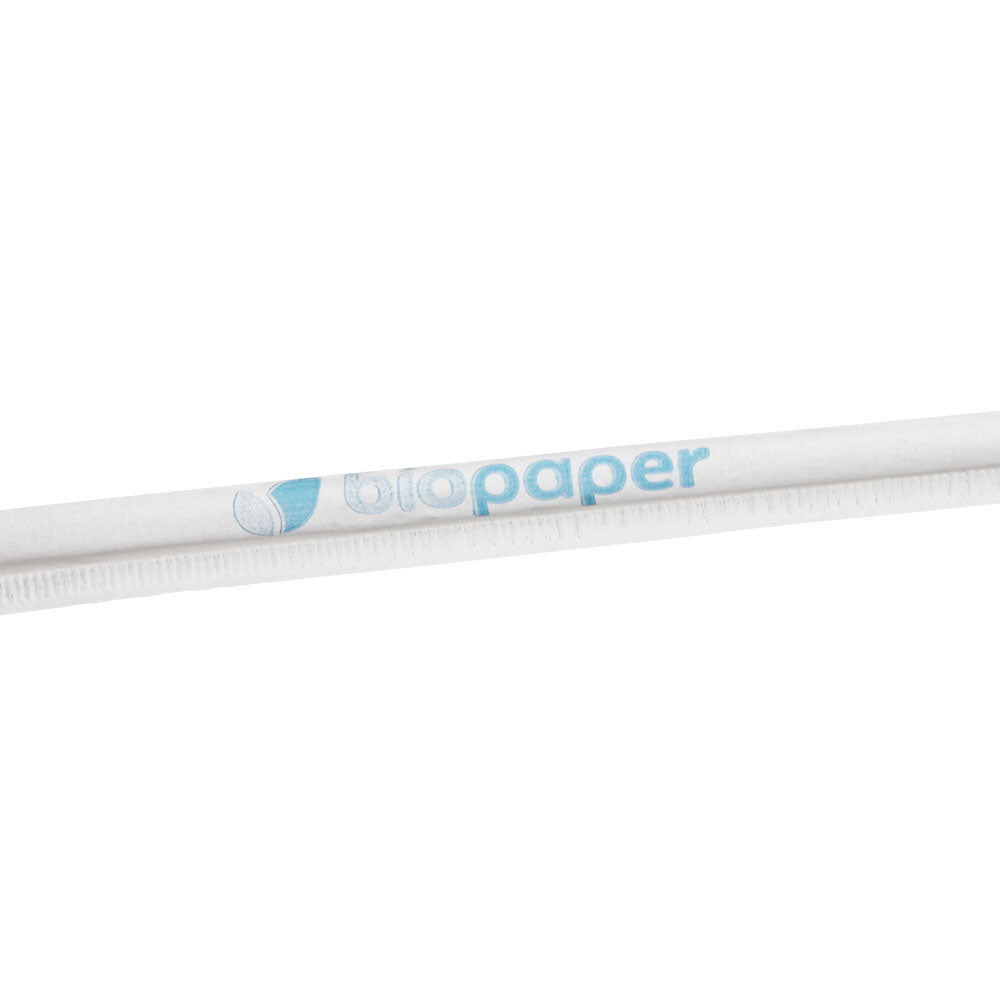 Dricksrör Papper 20 cm, Ø 0,5 cm Vit Individuellt förpackade (6250 st) [GB-DCD00457]