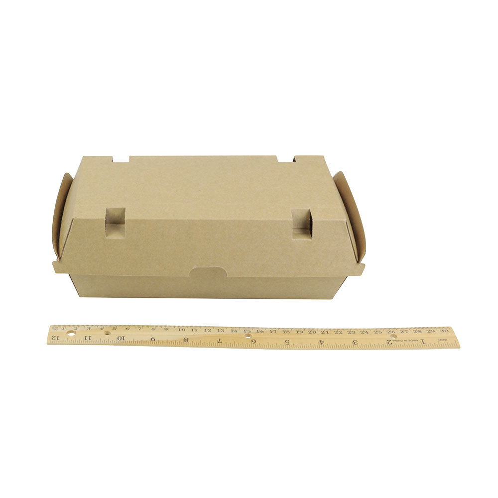 Lådor för take-away Kartong med lock 24,8x13x7,5 cm Brun (200 st) [GB-DFC04325]