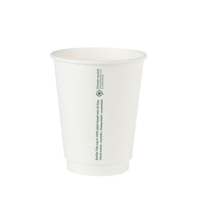 Dubbelväggig mugg av kartong 300 ml Ø 80 Vit (500 st) [GB-DHD04643]
