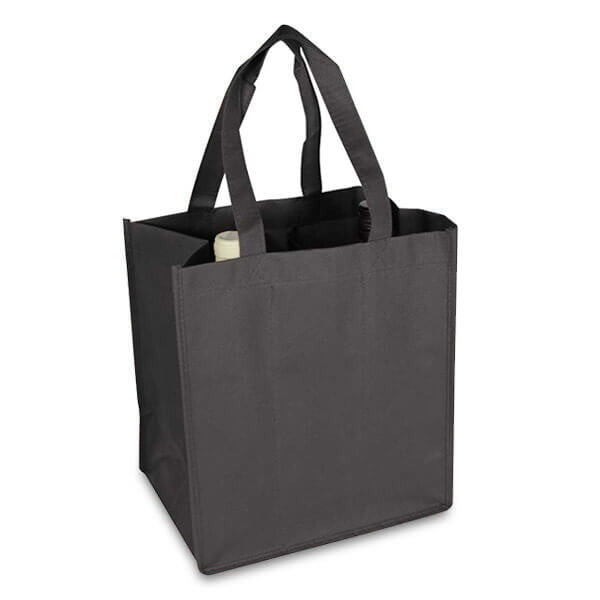 Wine Bags 27+19x30cm Dark Grey (50 pcs)