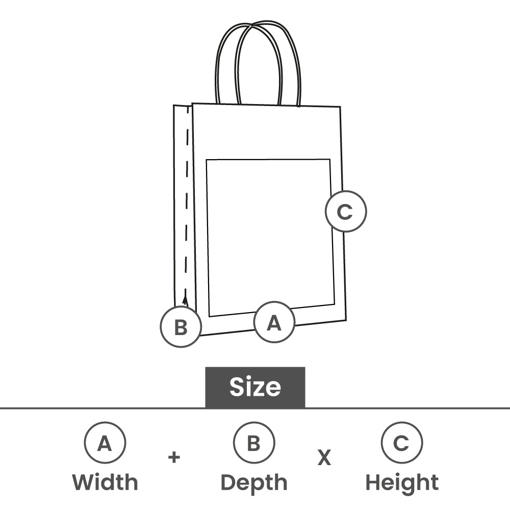 Presentpåsar med fönster och etikett 22+12x32 cm kraft/Svart (100 pcs) [FP-DPT114]