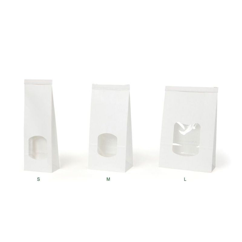 Påsar Kraft White med stängning 11,5x7x24,5 cm (400 st) [GB-DRE02710]