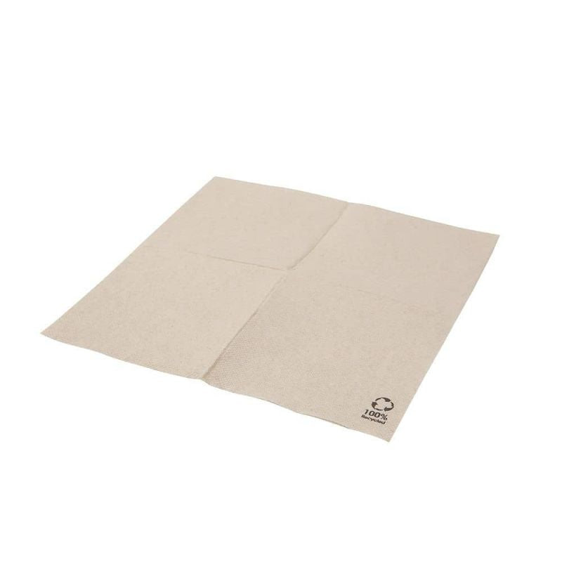 Servetter Paper Brown 20 x 20 cm, 2 lager 1/4 vikning (2400 st) [GB-DSE02820]