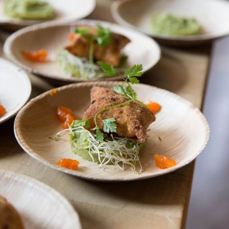 Rund tallrik Palm Leaf, Ø 15 cm (200 st) [GB-DTW05400]