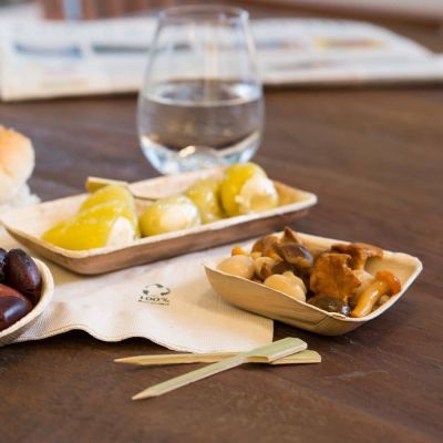 Skålar Palm Leaf 8.3x2.2x8 cm, 80ml (800 st) [GB-DTW05482]