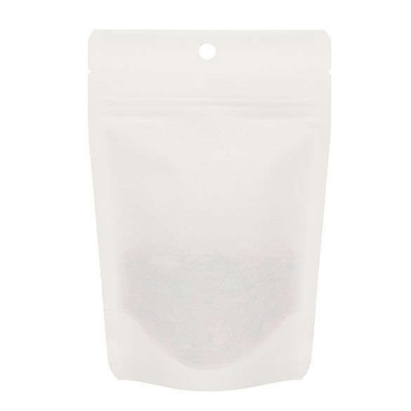 Stå upp påsar Komposterbar Kraft Vit 10,2x6x15,2cm | 57 gram (100 st) [ZBGEK2W]