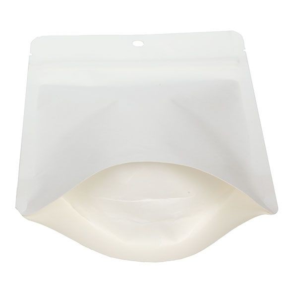 Stå upp påsar Komposterbar Kraft Vit 13x7,9x20,6cm | 113 gram (100 st) [ZBGEK3W]