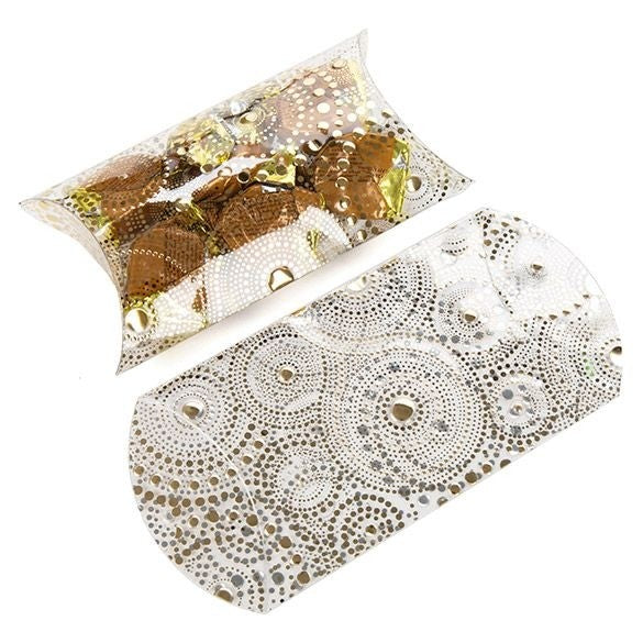 Presentask planoval Foilpress Guld 10x4x17cm (25 st) [FS205]