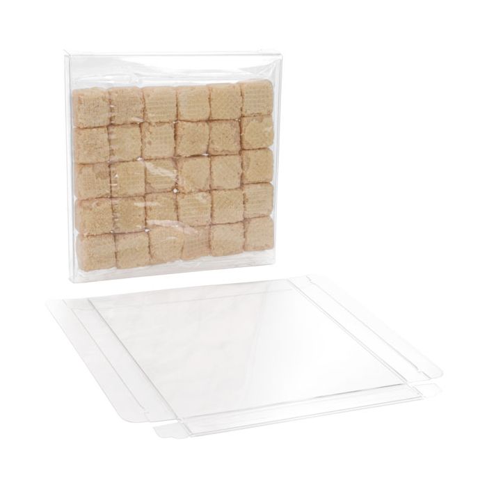 Plastlådor 13,7x1,6x14,5cm Kristallklart (25 st) [FB12]