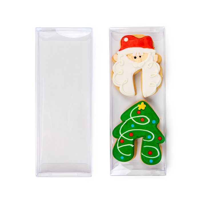 Plastlådor 7,6x2,5x20,3 cm Kristallklart (25 St) [FB302]