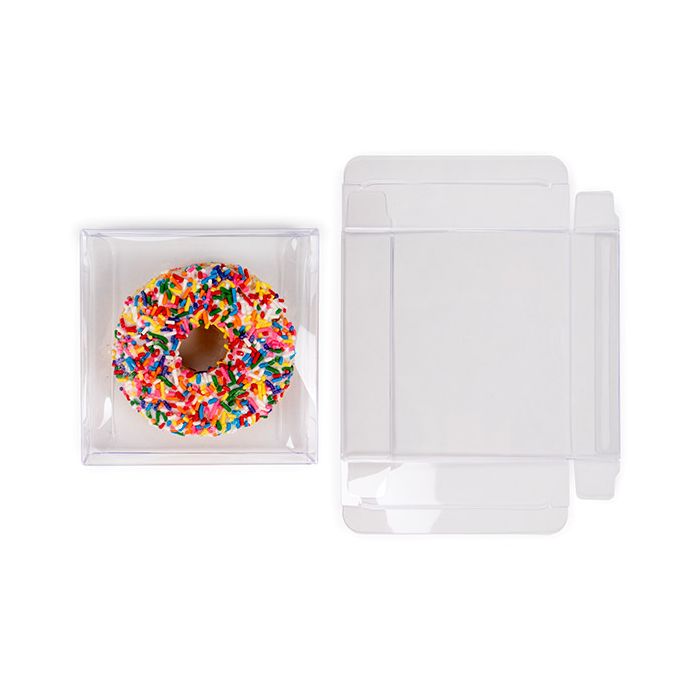 Plastlådor 11,4x2,5x11,4 cm Kristallklart (25 St) [FB304]