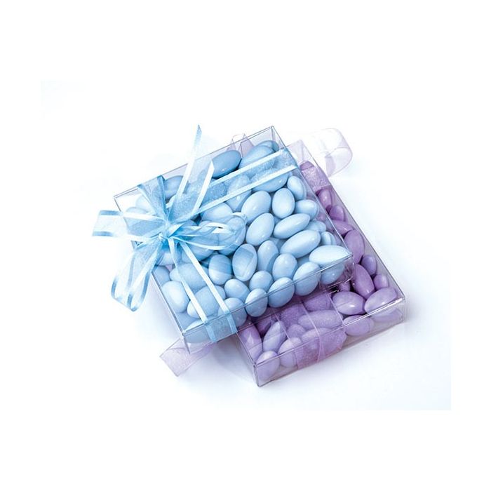 Plastlådor 7,9x2.1x7,9cm Kristallklart (25 st) [FB35]