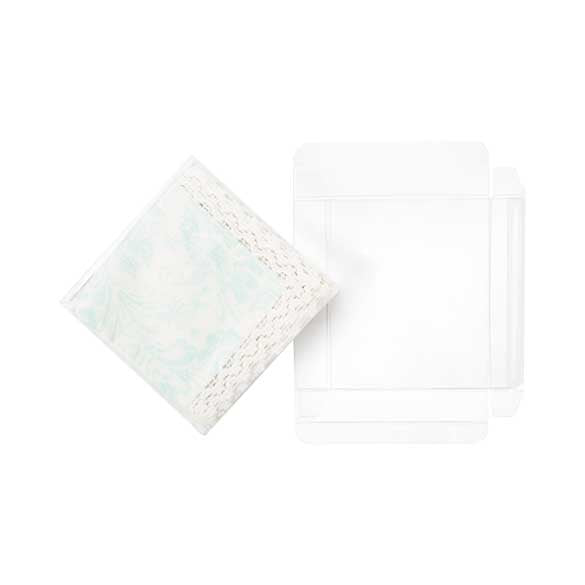 Plastlådor 14,3x2,5x14,1cm Kristallklart (25 st) [FB48]