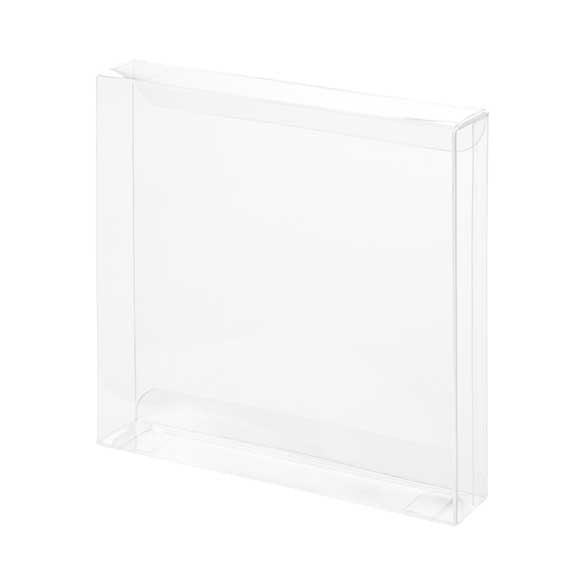 Plastlådor 14,3x2,5x14,1cm Kristallklart (25 st) [FB48]