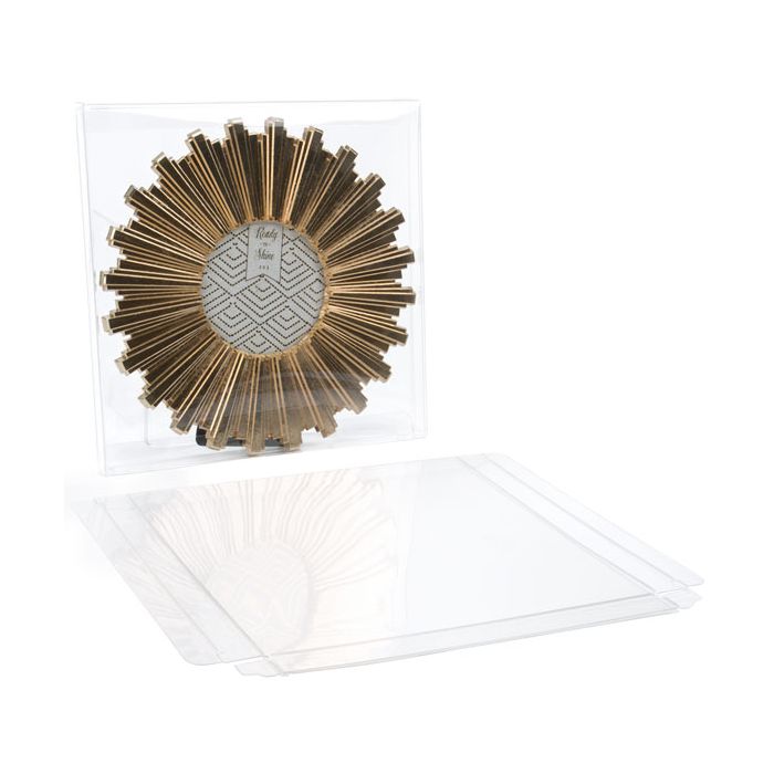 Plastlådor 16,8x1,6x16,7cm Kristallklart (25 st) [FB82]