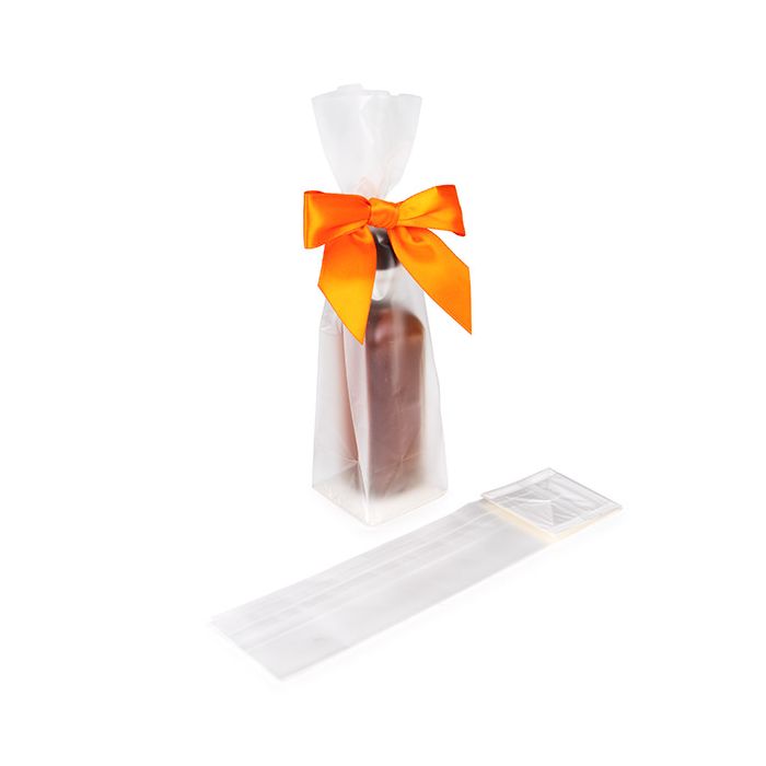 Blockbottenpåsar Frostat 5,1x5,1x21 cm med pappersinsats (100 St) [FFGPB11]