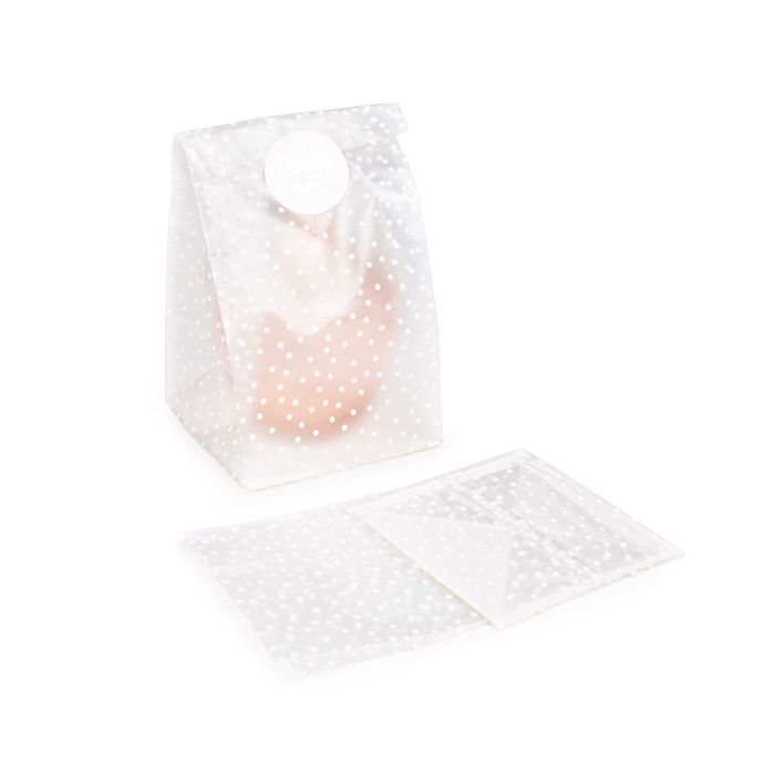 Blockbottenpåsar med polkagrisar 10,2x10,2x17,8 cm med pappersinsats (100 St) [FFGPB9D]