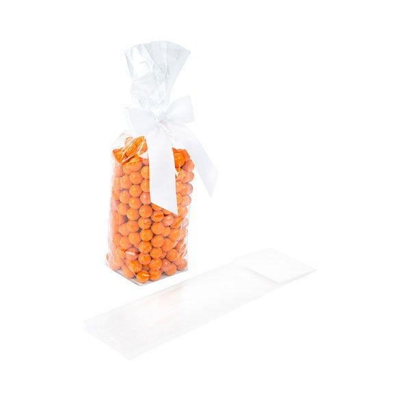 Cellofanpåsar med botten Kristallklart 5,1x5,1x21cm med pappersinsats (100 st) [FGPB11]