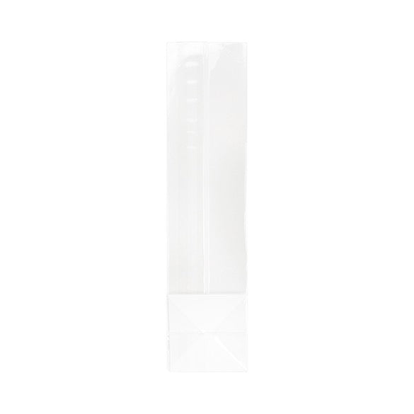 Cellofanpåsar med botten Kristallklart 5,1x5,1x21cm med pappersinsats (100 st) [FGPB11]