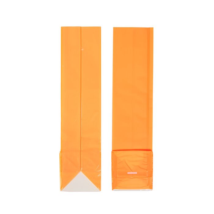 Blockbottenpåsar Neon Orange 5,1x5,1x21 cm med pappersinsats (100 St) [FGPB11NO]