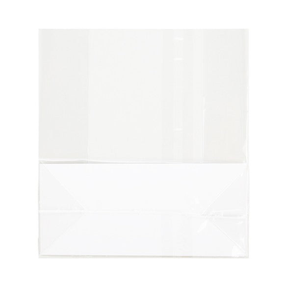Cellofanpåsar med botten Kristallklart 12,7x5,7x12,7cm med pappersinsats (100 st) [FGPB18]