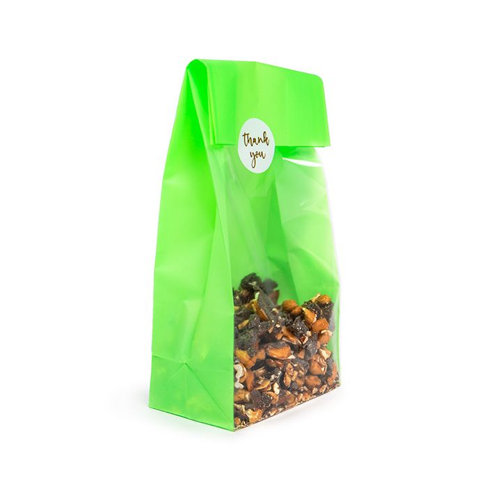 Blockbottenpåsar Neon grön 12,7x7,6x30,5 cm med pappersinsats (100 St) [FGPB1NG]