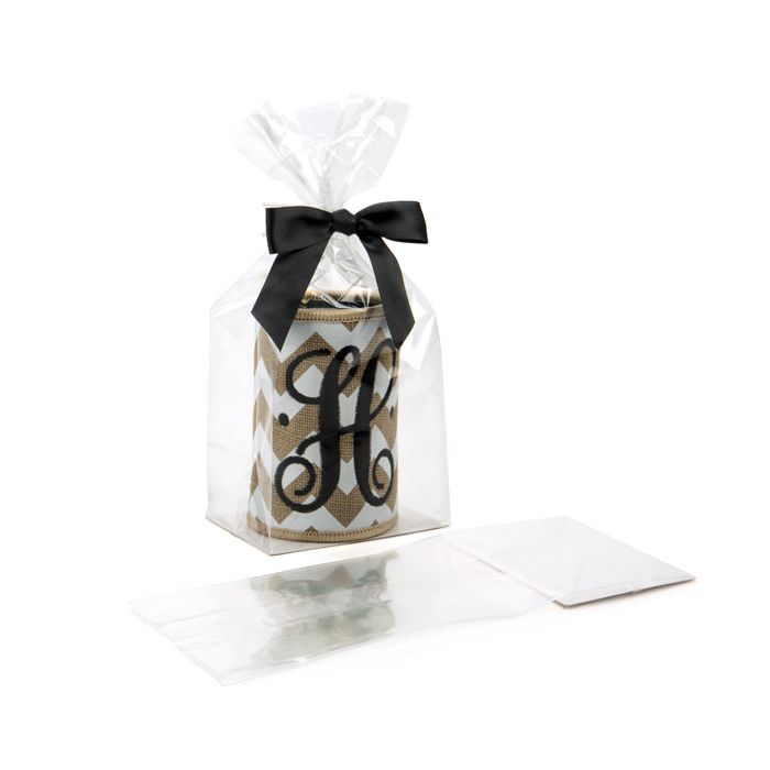 Cellofanpåsar med botten 10,2x7,6x25,4cm med pappersinsats (100 st) [FGPBH5]