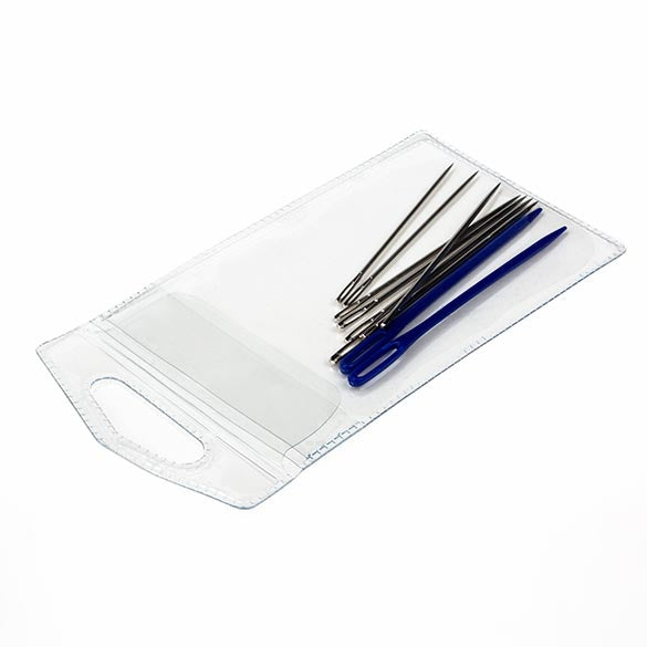 Vinylpåse 6,4x10,5cm med Eurohål med klappa (100 st) [FHV1]