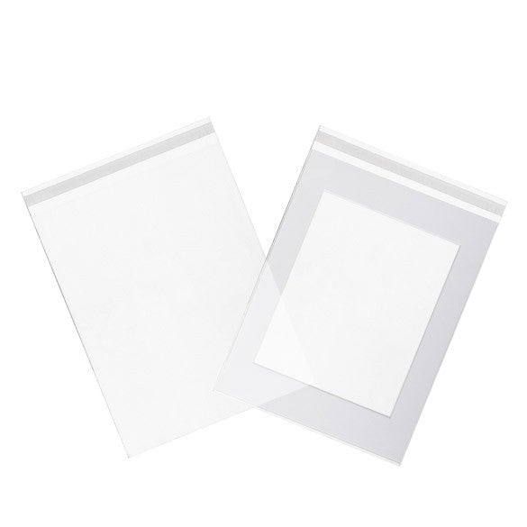 Plastpåsar 26,5x33,7cm Transparent med Tejpremsa (100 st) [B10X13]