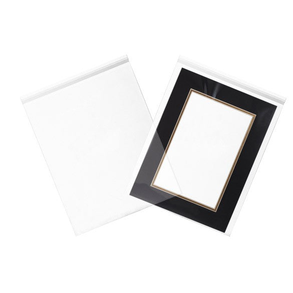 Plastpåsar 34,1x41,3cm Transparent med Tejpremsa (100 st) [B13]