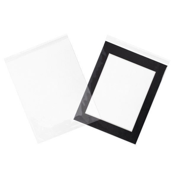 Plastpåsar 36,7x46,4cm Transparent med Tejpremsa (100 st) [B14]