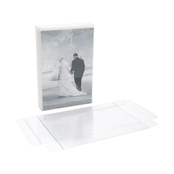 Plastlådor 10,5x2,5x15,6cm Kristallklart (25 st) [FPB167]