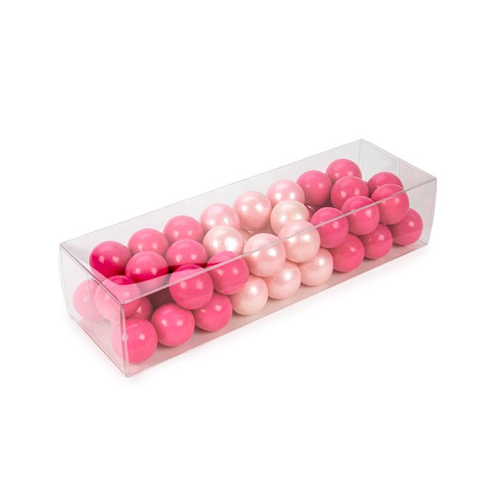 Presentaskar av plast 6,8x4,9x22,7 cm Kristallklart (25 st) [FPB262]