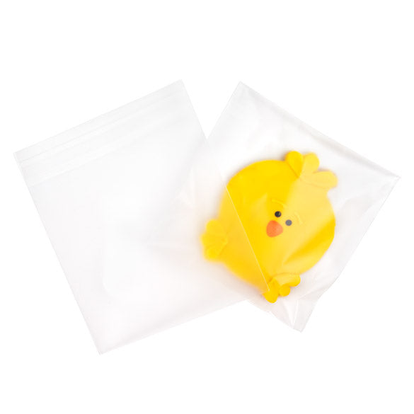 Plastpåsar 14x14 cm med frostat plast, skalbara och förslutningsbara (100 st) [B55FXL]