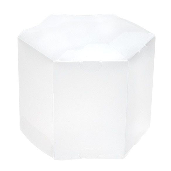 Frosted Hexagon Box 8,9 x 8,9 x 7,6 cm (25 st) [FS352F]