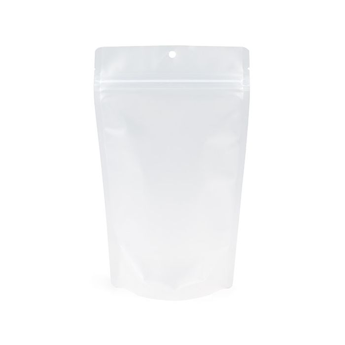 Stå upp påsar Frosted w/ RETAIN™ 13x7.9x20.6 cm (100 st) [ZBGERR3F]