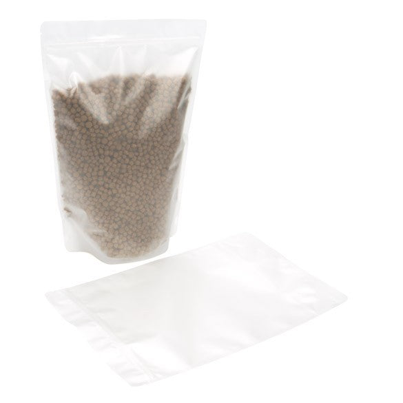 Stå upp påsar Matt Frosted 22,9x12,1x34,3cm | 907 gram (100 st) [ZBGF6]