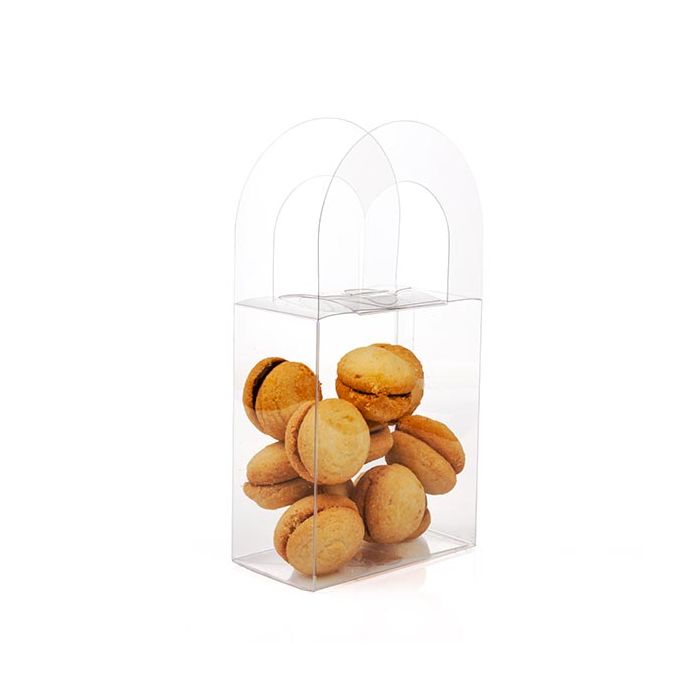 Plastlådor med handtag 10,2x5,7x11,7cm Kristallklart (25 st) [FS211]