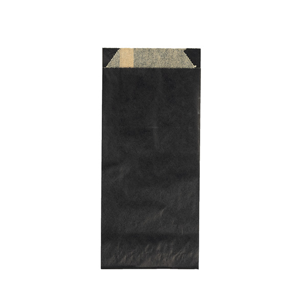 Fettresistenta Papperspåsar Svart 8,9x2,9x19,7cm (100 st) [GPB1B]