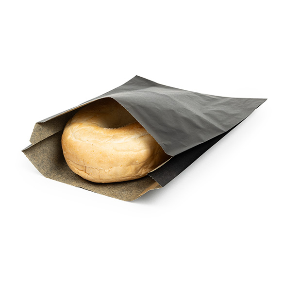 Fettresistenta Papperspåsar Svart 14x2,9x19,1cm (100 st) [GPB4B]