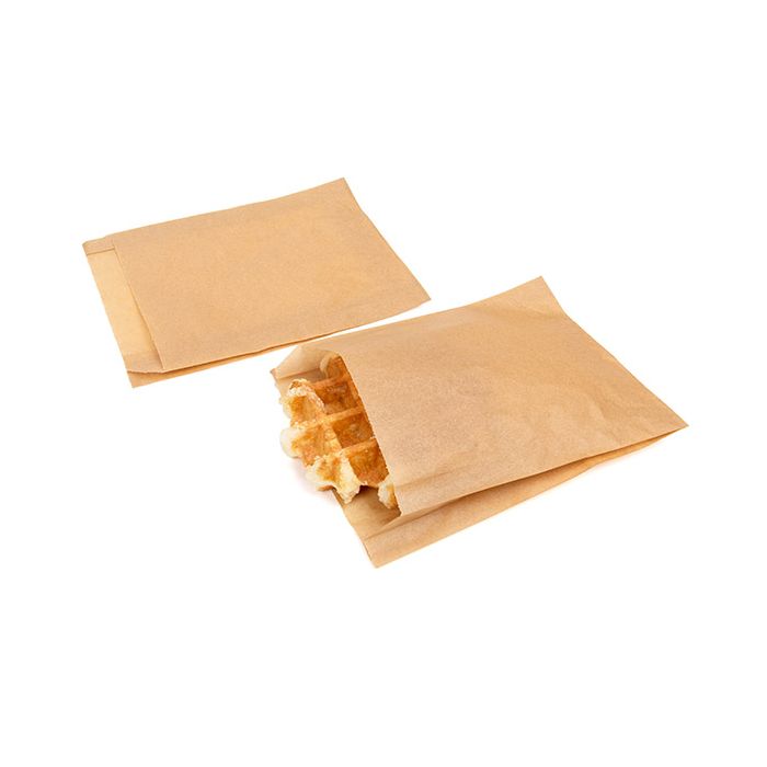 Fettsäkra påsar Kraft 14x2,9x19,1cm (100 st) [GPB4K]